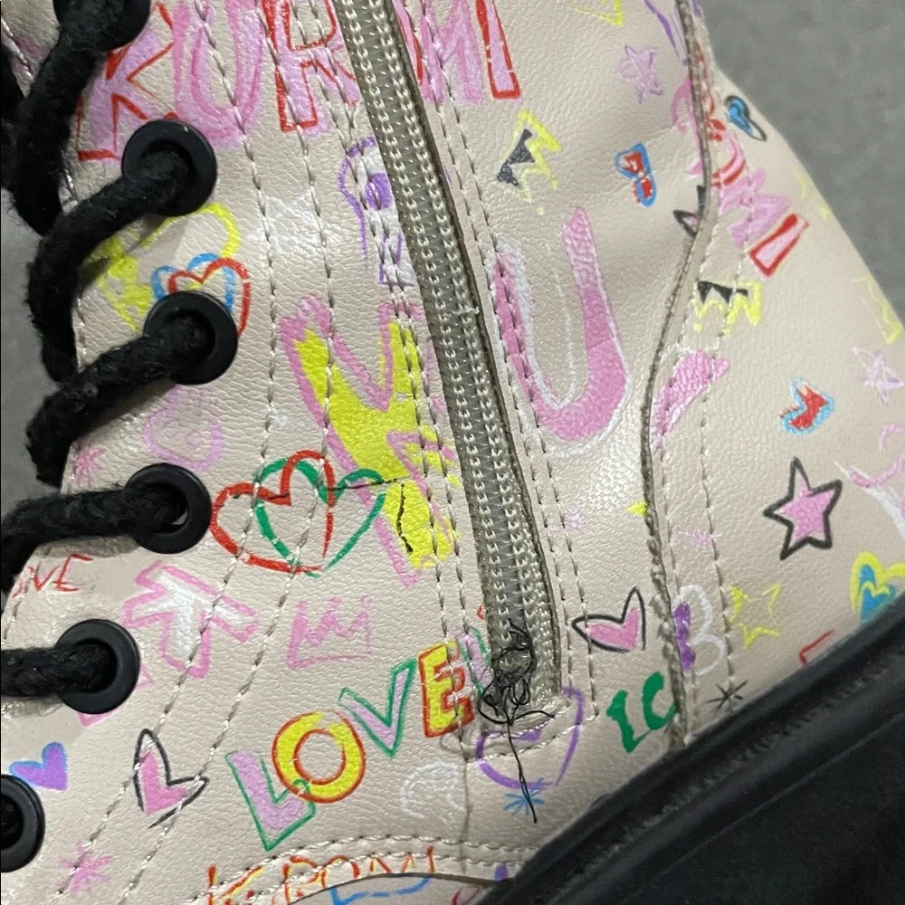 Sanrio Zara Black and Pink Character Boots kuromi